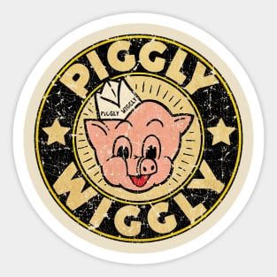 VINTAGE BLACK PIGGLY WIGGLY Sticker